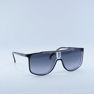 CARRERA 1056/S 080S 9O Sunglasses Black White Aviator Frame, Grey Lenses